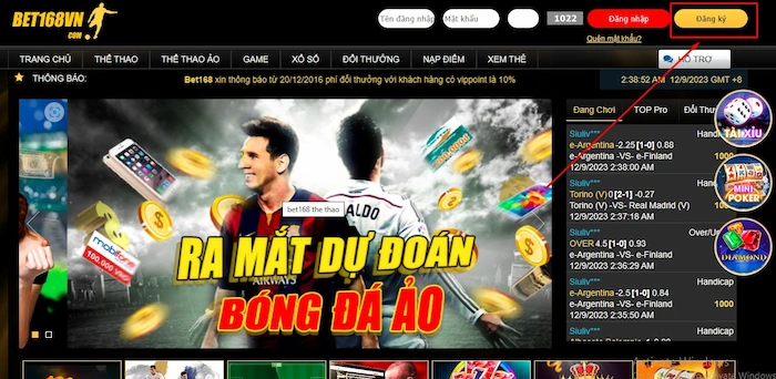 Hướng Dẫn Đăng Ký BET168