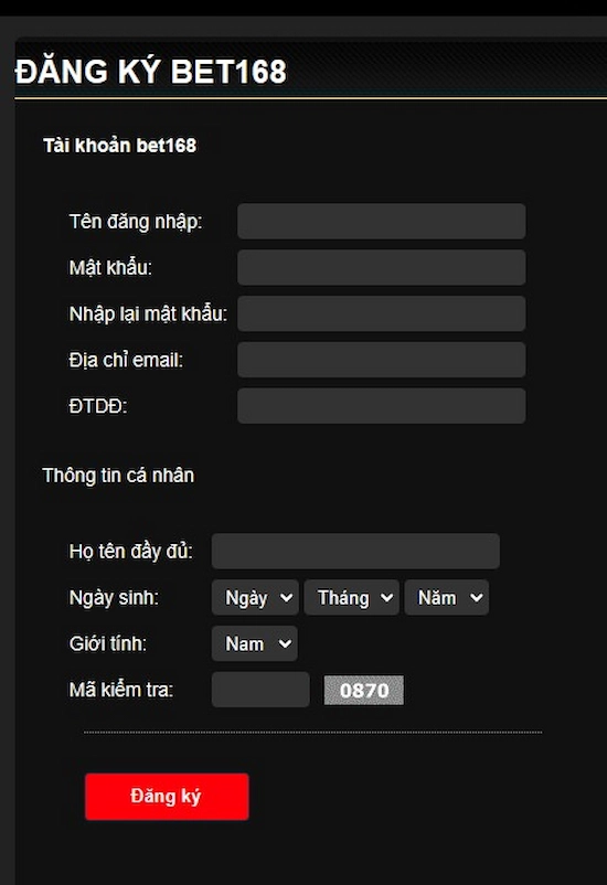 Hướng Dẫn Đăng Ký BET168